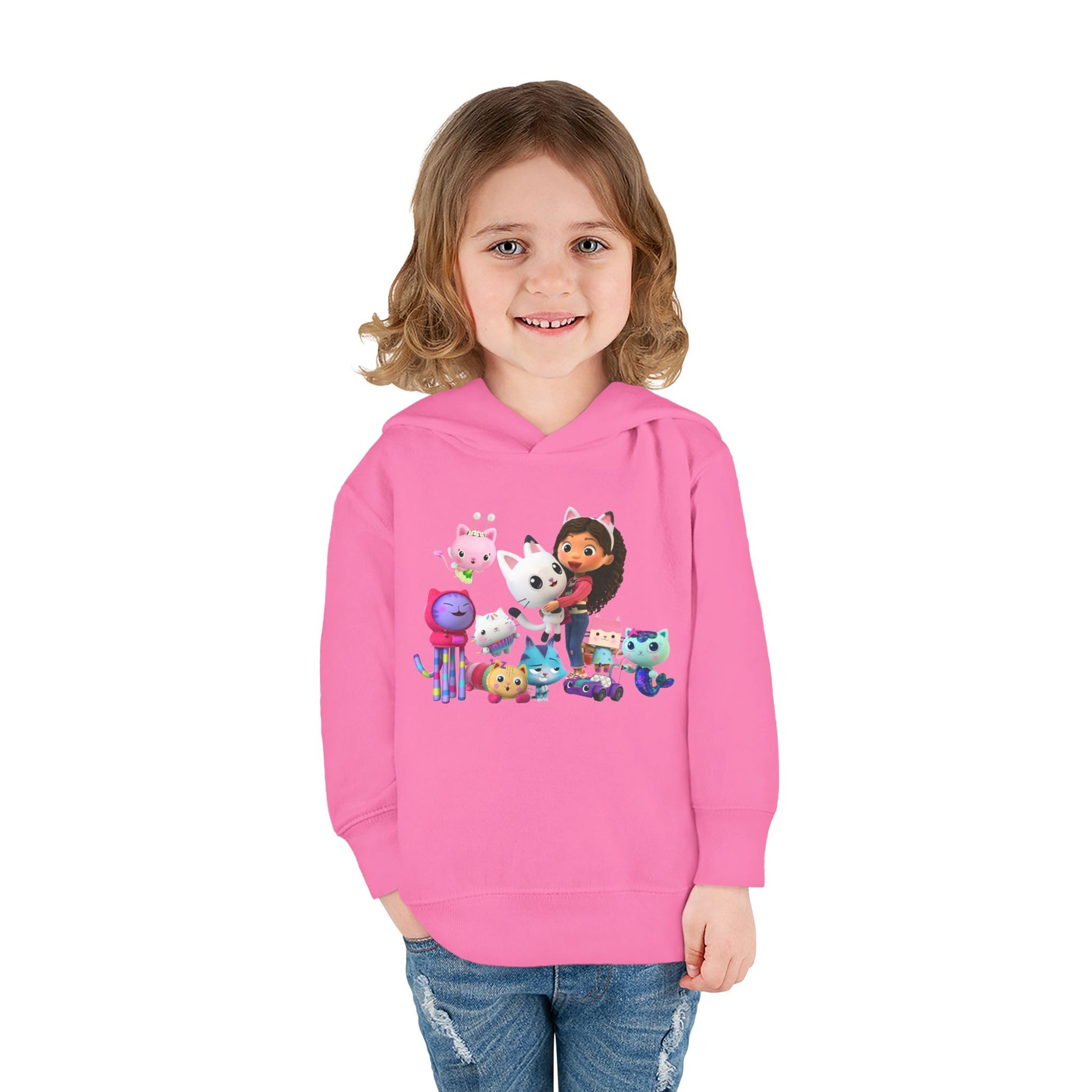Cute Toddler Pullover Fleece Hoodie with Colorful Animal Friends, Kids Hoodie, Toddler Clothes, Cartoon Hooded Sweatshirt, Gift for Kids