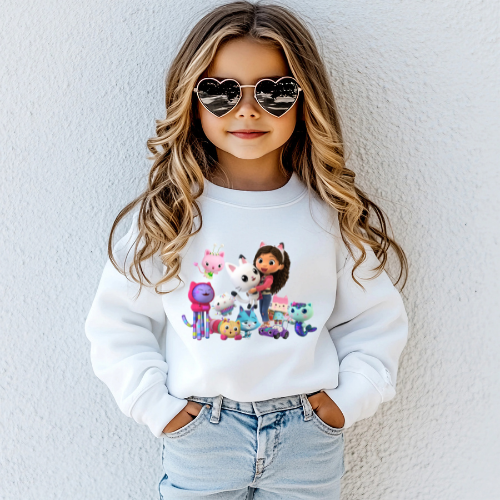 Cute Toddler Pullover Fleece Hoodie with Colorful Animal Friends, Kids Hoodie, Toddler Clothes, Cartoon Hooded Sweatshirt, Gift for Kids