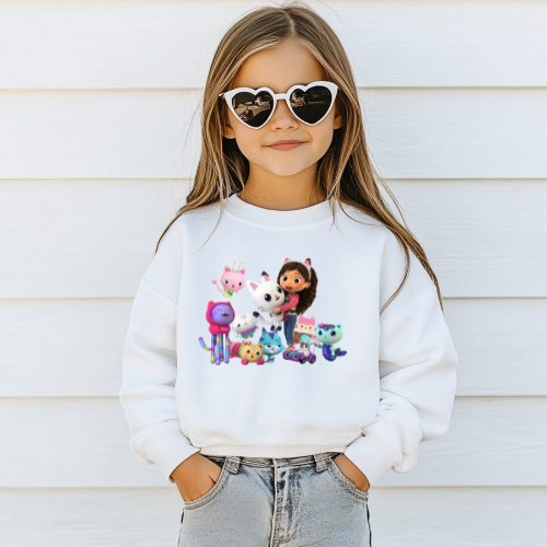 Cute Toddler Pullover Fleece Hoodie with Colorful Animal Friends, Kids Hoodie, Toddler Clothes, Cartoon Hooded Sweatshirt, Gift for Kids