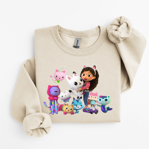 Cute Toddler Pullover Fleece Hoodie with Colorful Animal Friends, Kids Hoodie, Toddler Clothes, Cartoon Hooded Sweatshirt, Gift for Kids
